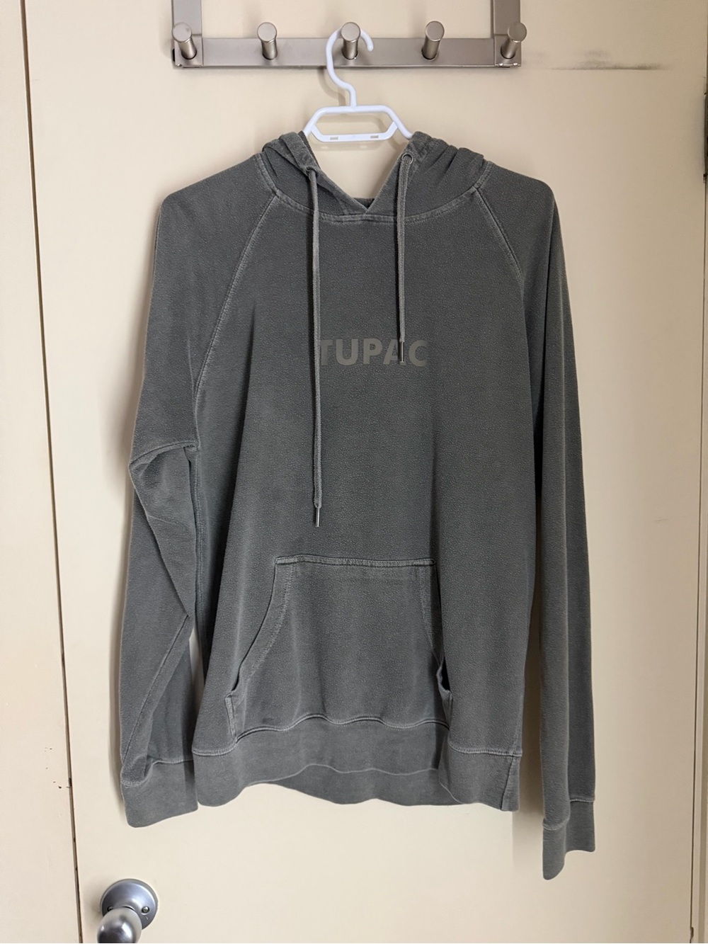 Men's Hooded Pullover Sweatshirt - Logo, Gray
